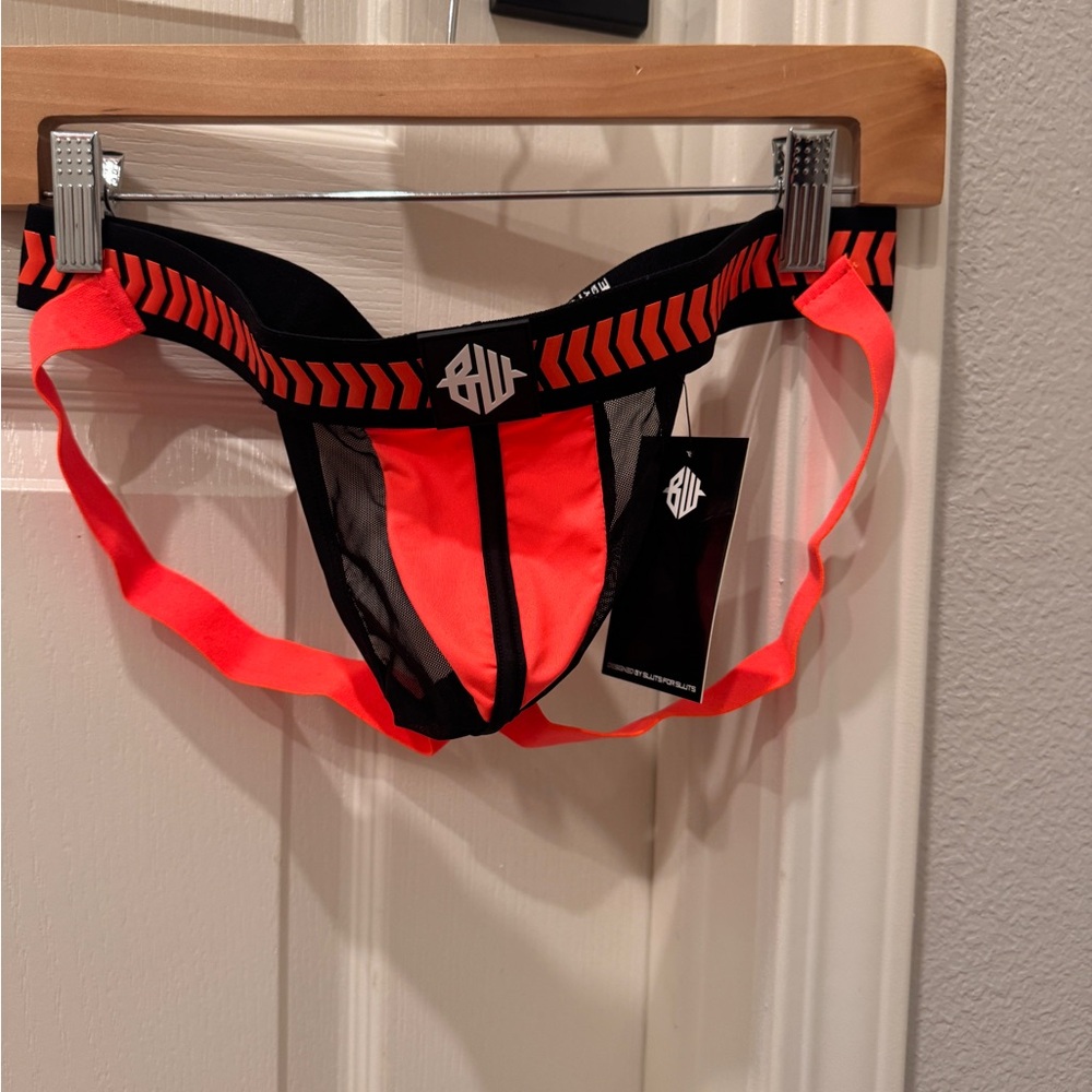 Men’s Breedwell Black and Orange Jockstrap